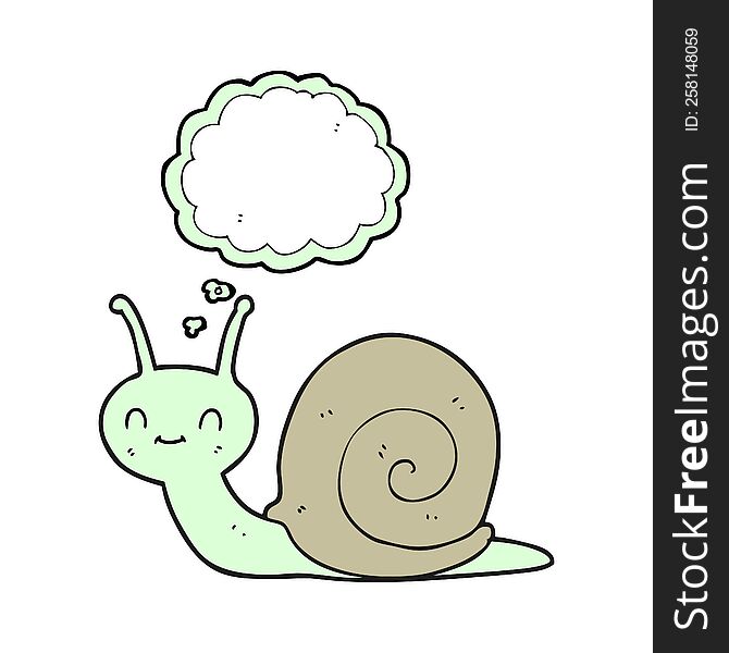 Thought Bubble Cartoon Cute Snail