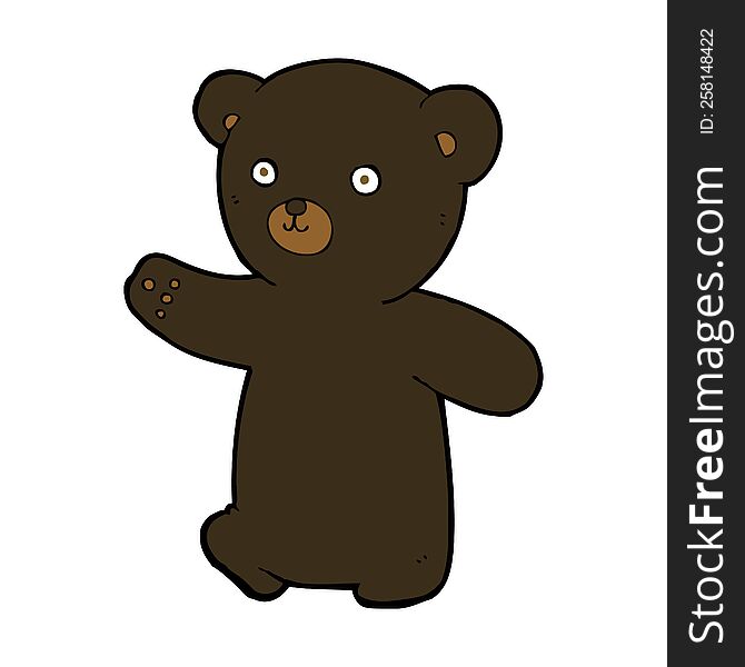 cartoon black bear cub