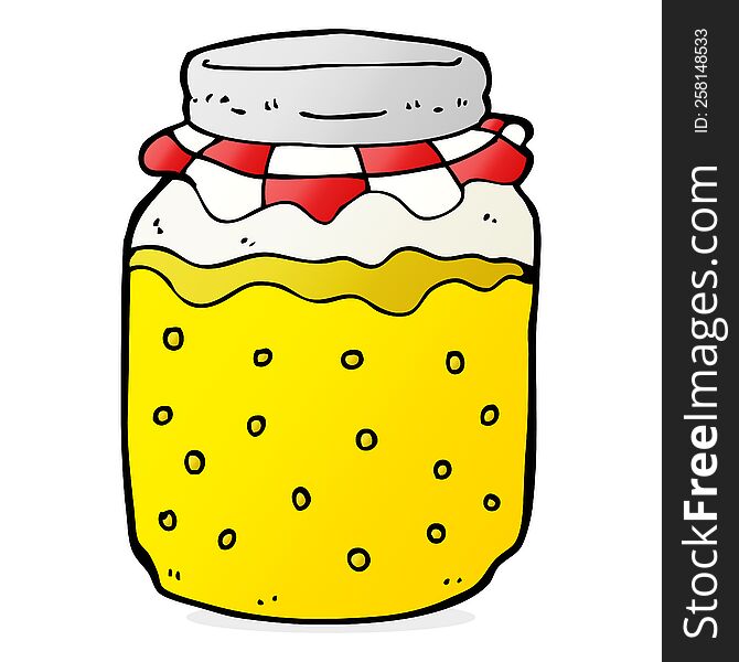 cartoon honey jar