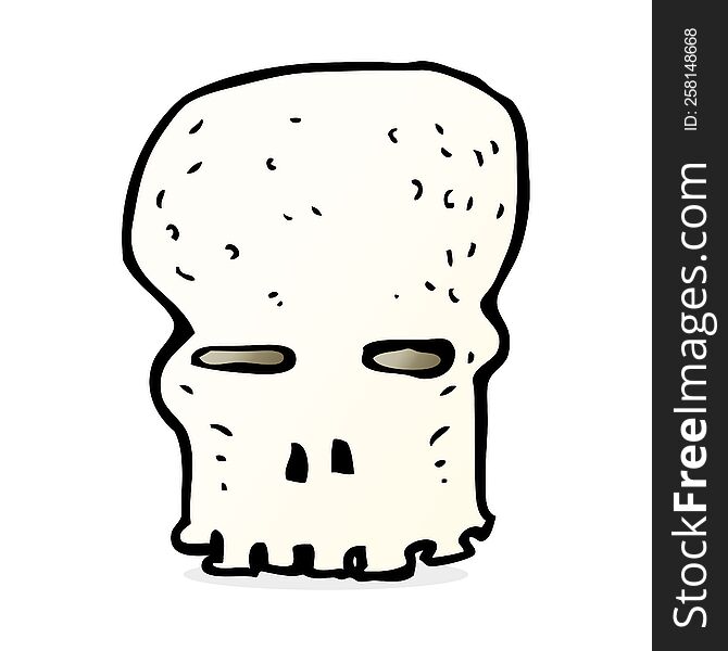 cartoon spooky skull