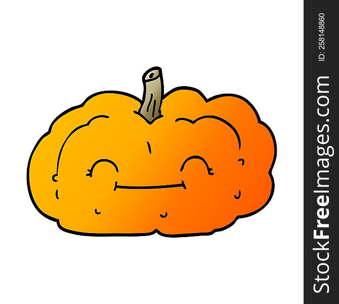 cartoon doodle happy pumpkin