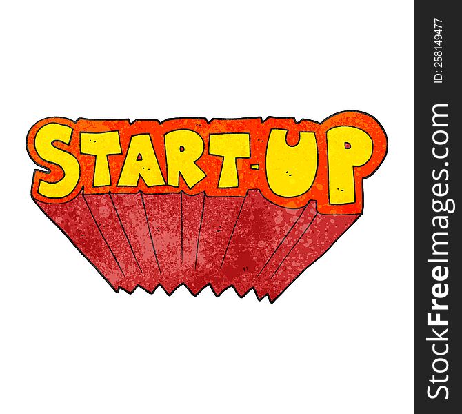 freehand textured cartoon startup symbol
