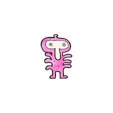 Cartoon Weird Alien Stock Photography