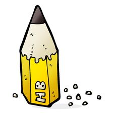 Cartoon Pencil Stub Royalty Free Stock Images