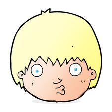 Cartoon Curious Boy Stock Image