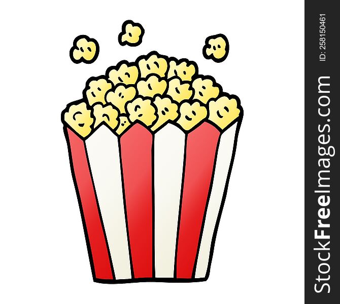 Cartoon Doodle Cinema Popcorn