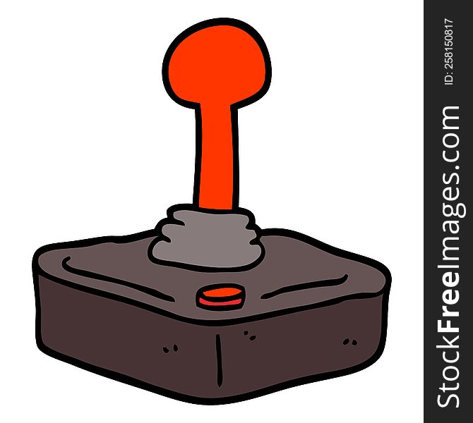 Hand Drawn Doodle Style Cartoon Joystick