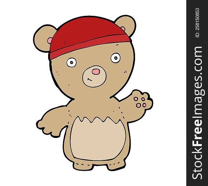 Cartoon Teddy Bear Wearing Hat