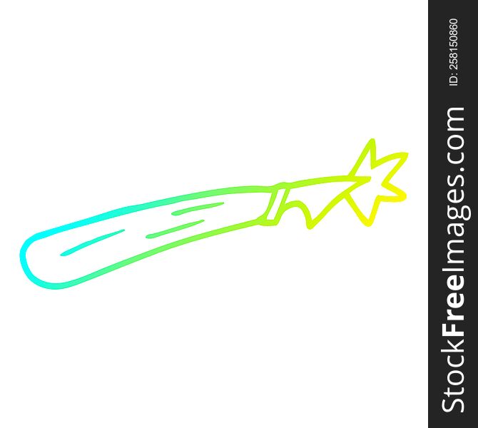 cold gradient line drawing of a cartoon craft knife