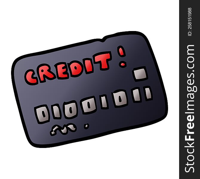 Cartoon Doodle Credit Card