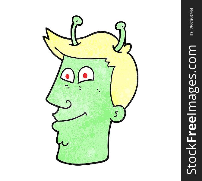 Textured Cartoon Alien Man