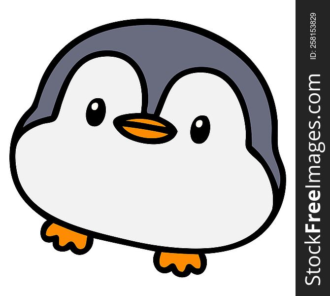 cartoon of a cute christmas penguin