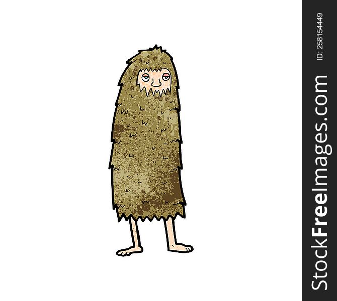 cartoon hairy monster man