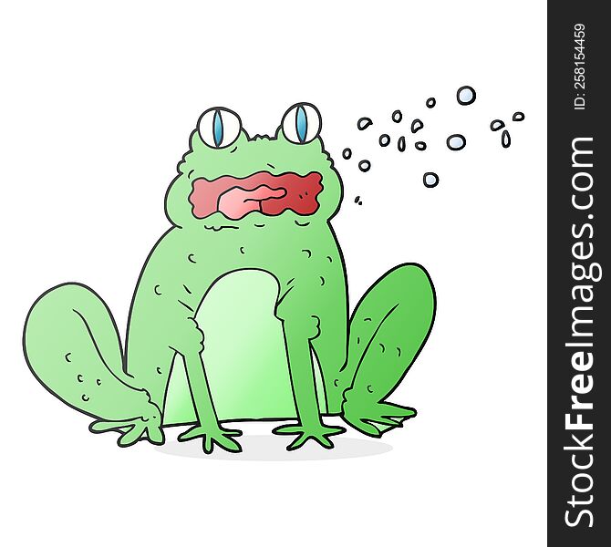 Cartoon Burping Frog