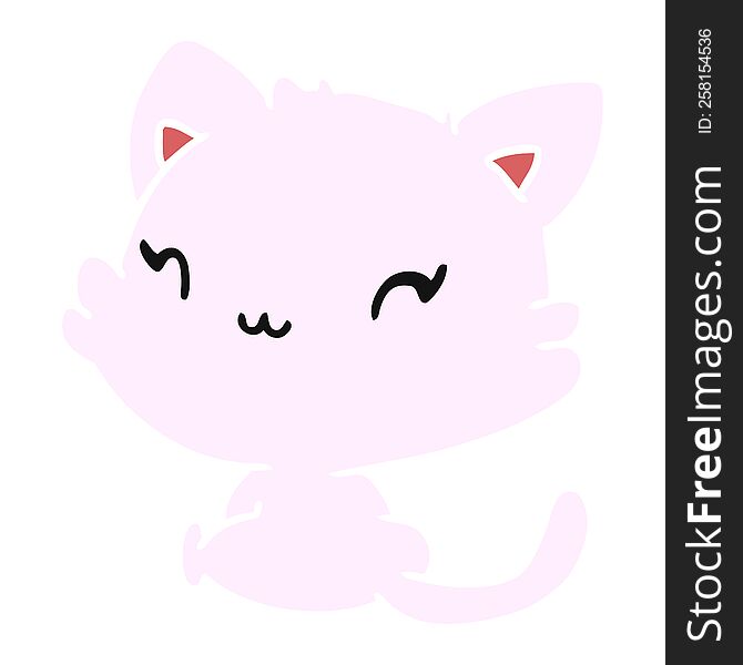 Cartoon Of Cute Kawaii Kitten