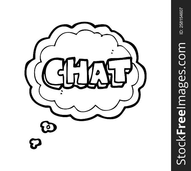 thought bubble cartoon chat symbol