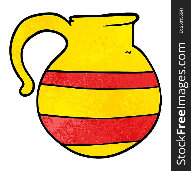 cartoon doodle striped jug