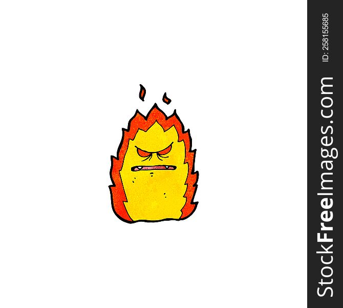 Spooky Flame Monster Cartoon