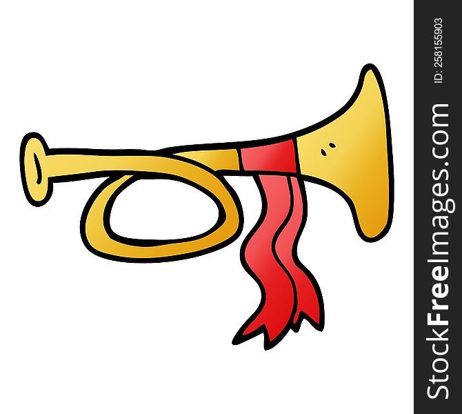 cartoon doodle brass horn