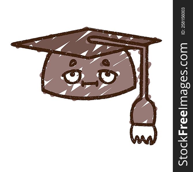 Graduation Cap Chalk Drawing