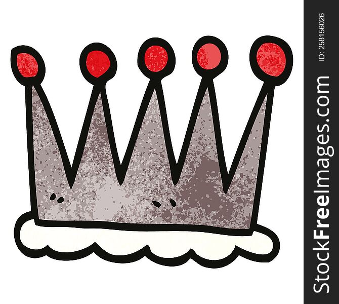 cartoon doodle crown symbol