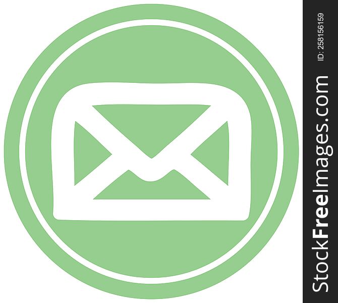 Envelope Letter Circular Icon