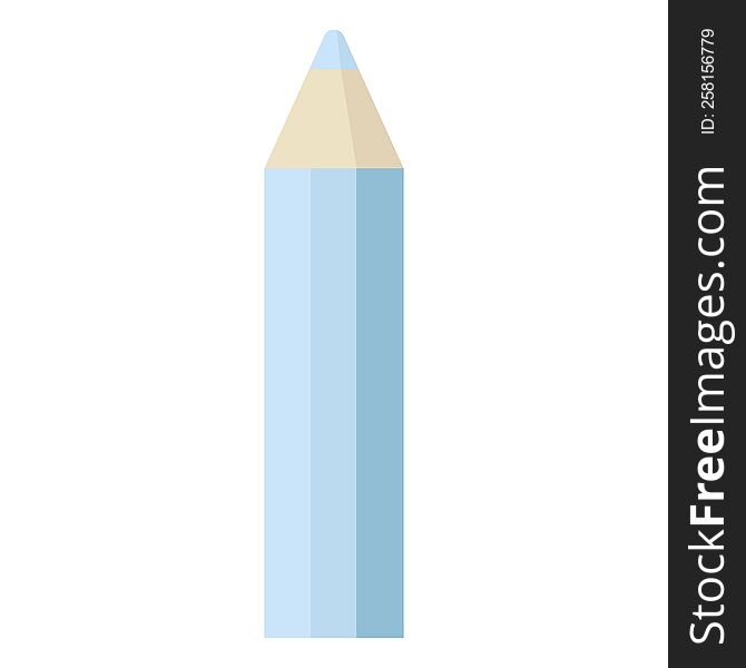 blue coloring pencil graphic vector illustration icon. blue coloring pencil graphic vector illustration icon