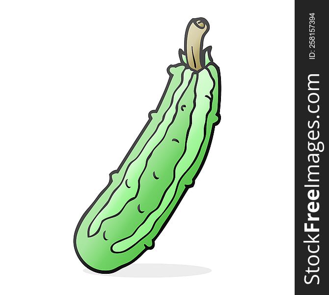 freehand drawn cartoon zucchini