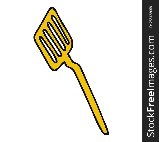 hand drawn quirky cartoon spatula. hand drawn quirky cartoon spatula
