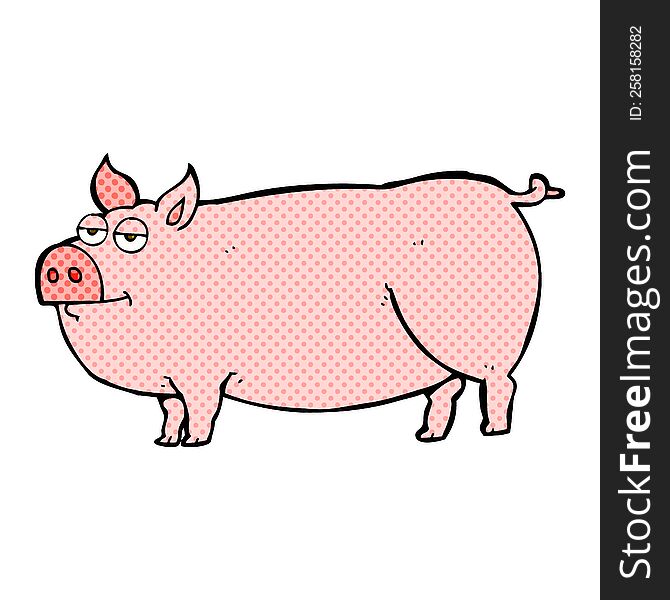 cartoon huge pig