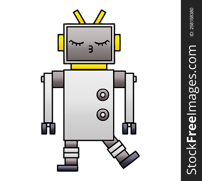 gradient shaded cartoon robot