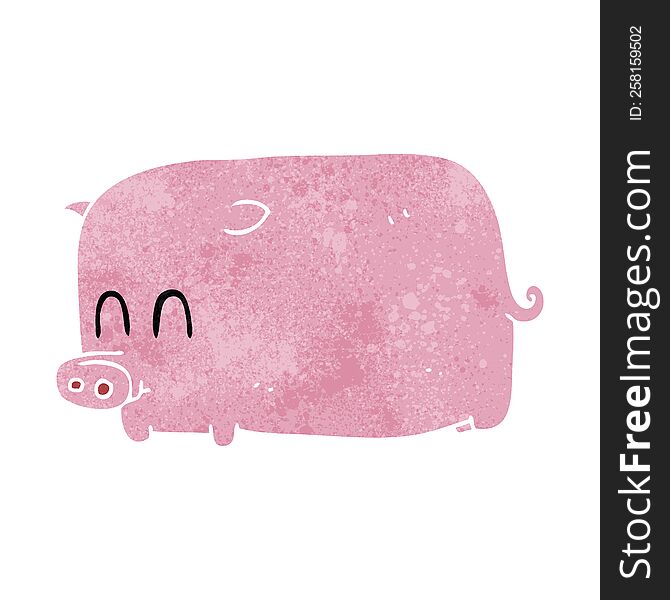 Retro Cartoon Pig