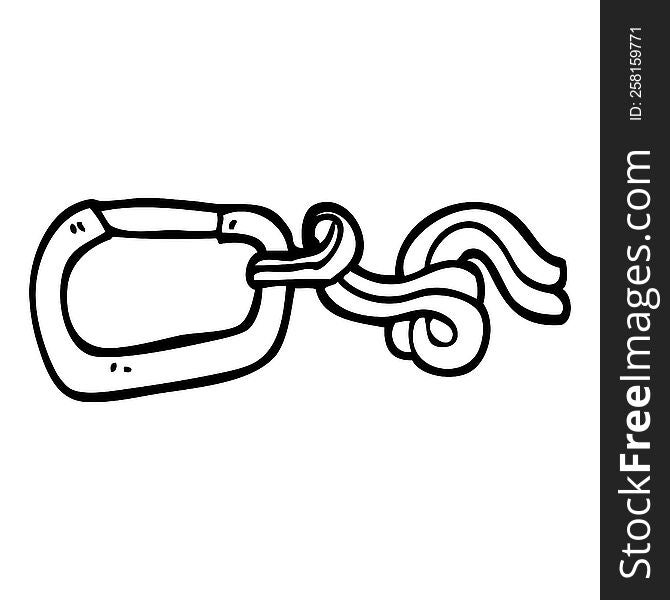 Black And White Cartoon Clip And Rope