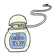 Cartoon Dental Floss Royalty Free Stock Image