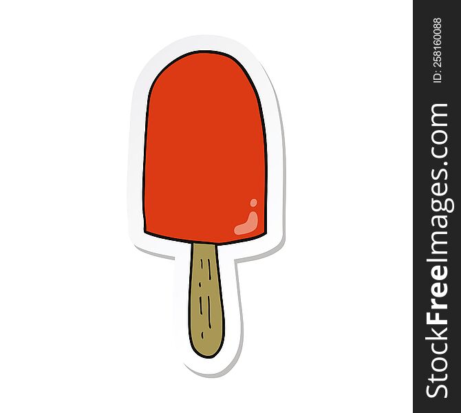 sticker of a cartoon lollipop