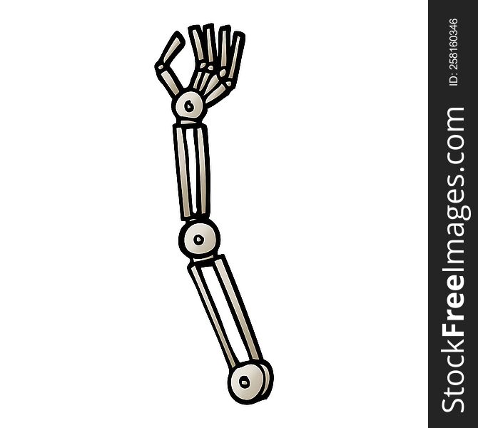 vector gradient illustration cartoon robotic arm