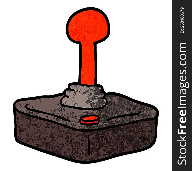 grunge textured illustration cartoon joystick