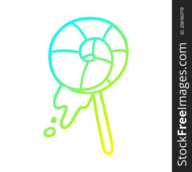 Cold Gradient Line Drawing Traditional Lollipop