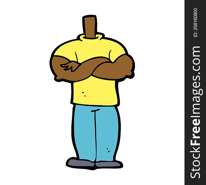 cartoon body with folded arms (mix and match cartoons or add own photos