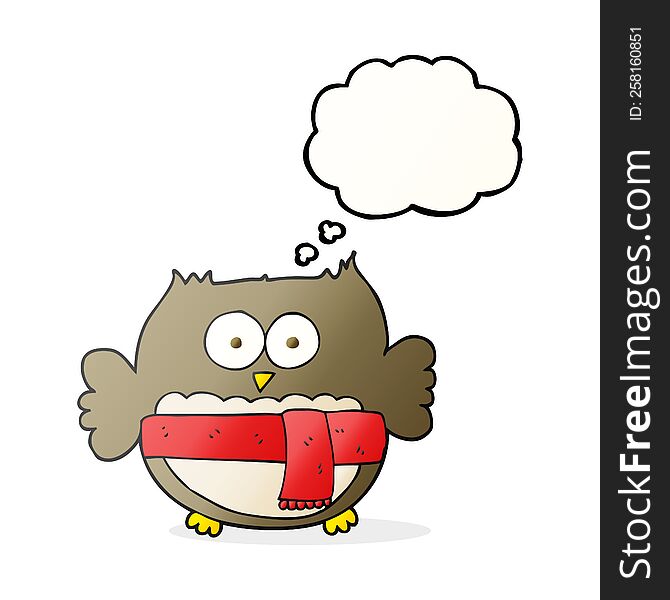 Thought Bubble Cartoon Cute Owl