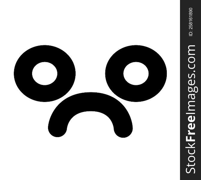 unhappy face icon