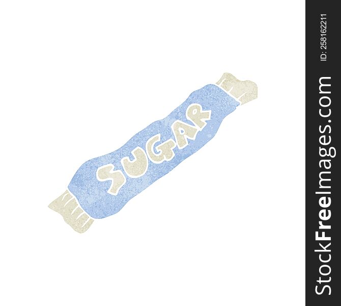 retro cartoon packet of sugar
