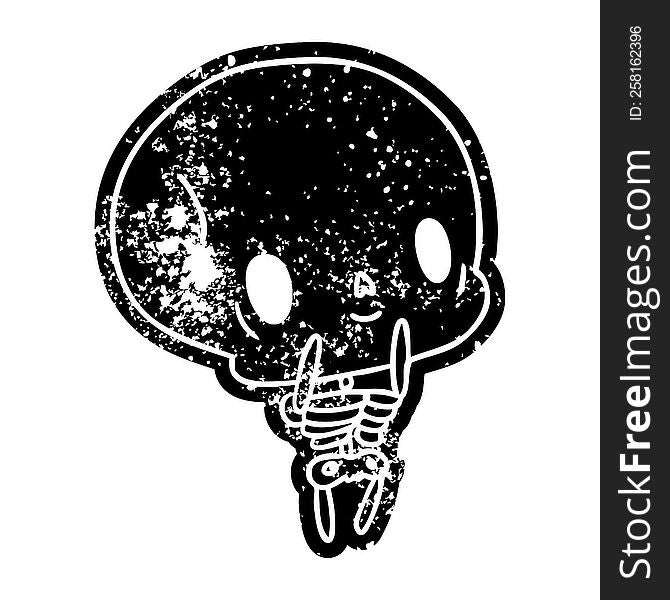 Grunge Icon Kawaii Cute Dead Skeleton