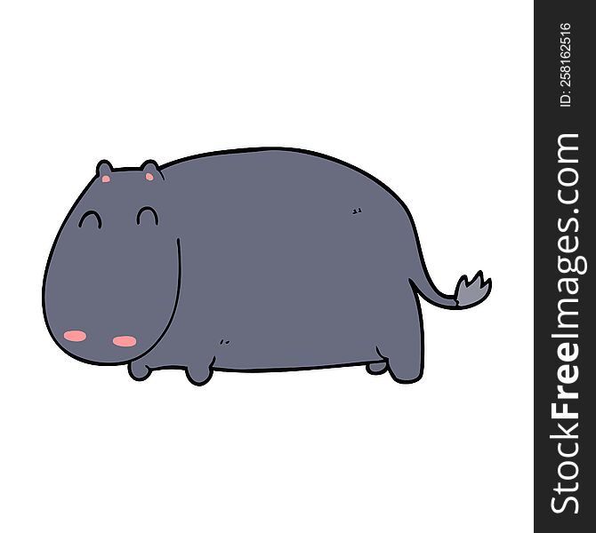 cartoon hippo