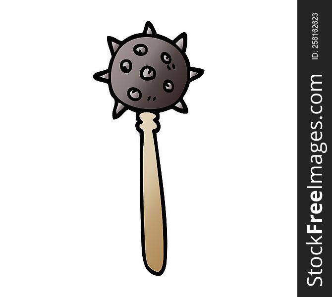 Cartoon Doodle Medieval Mace