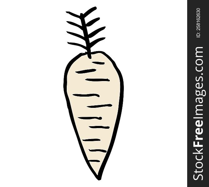 Cartoon Doodle Root Vegetable