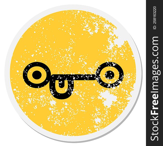 Confused Staring Face Circular Sticker