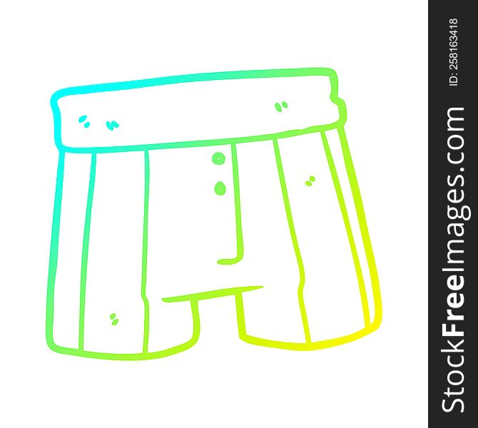 cold gradient line drawing of a boxer shorts