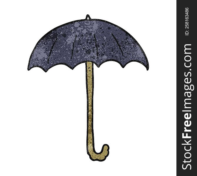 freehand textured cartoon umbrella