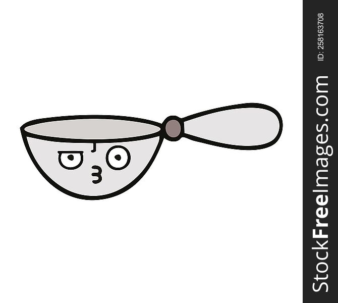 cute cartoon of a measuring spoon. cute cartoon of a measuring spoon
